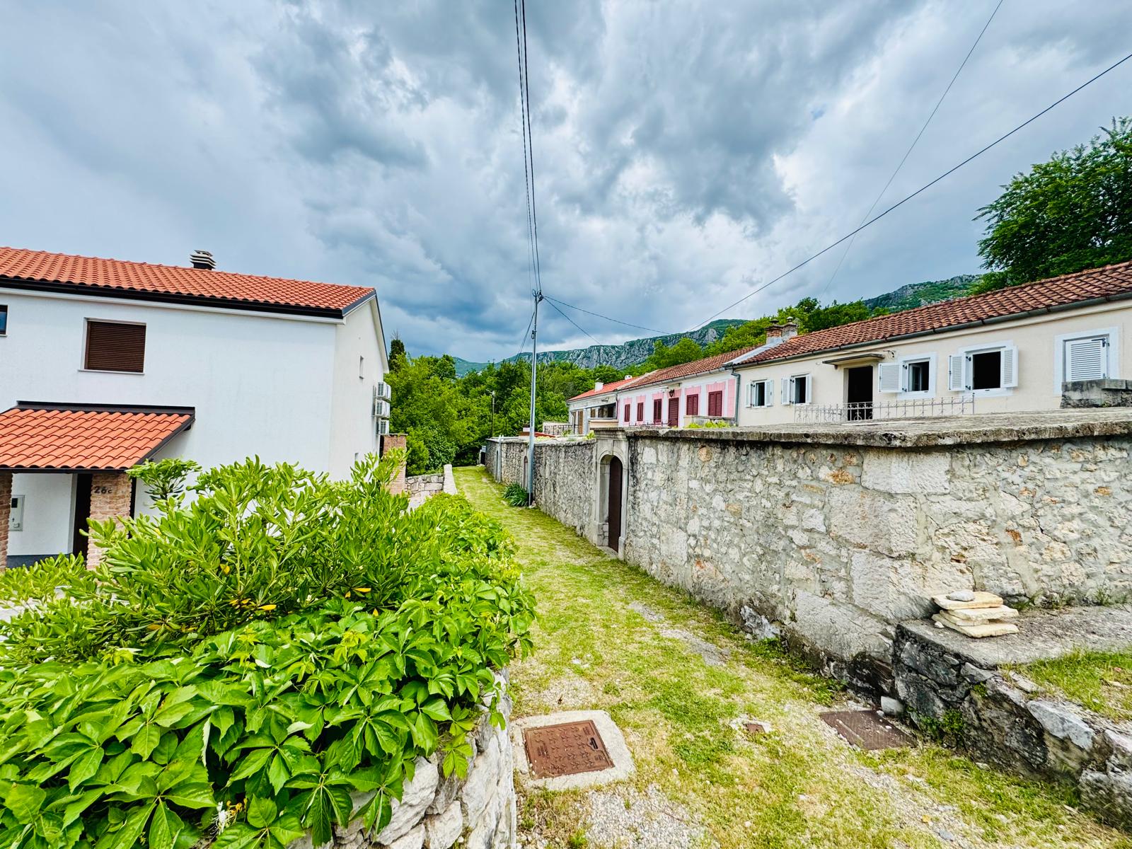 View of Grižane village under the mountains